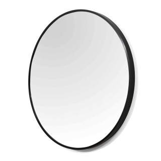 Okrúhle závesné zrkadlo 50 cm, čierne