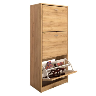 Trojradový botník z DTD laminovanej, artisan