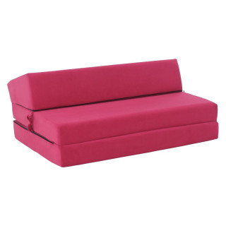 Skladací matrac do tvaru dvojkresla, ružová magenta