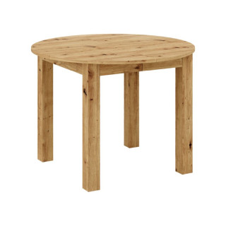 Jedálenský okrúhly rozkladací stôl, dub artisan, 103-142