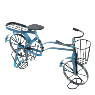 RETRO kvetináč v tvare bicykla, čierna/modrá