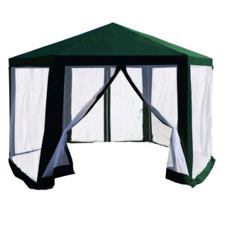 Stanový altánok do záhrady, 3,9x2,5x3,9m, zelená/biela