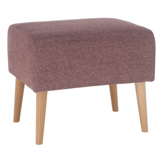 Elegantný taburet, staroružová/buk