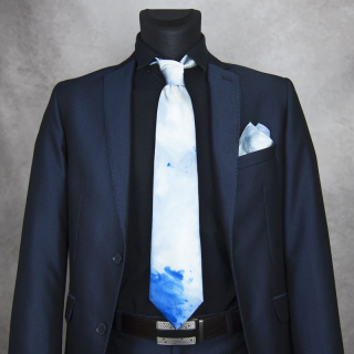 Hodvábna kravata + vreckovka LIMITED_06