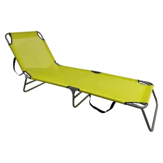 Záhradné polohovacie ležadlo, zelené