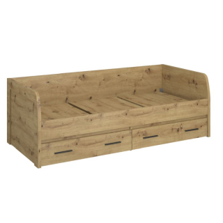 Posteľ 2S, 90x200, dub artisan