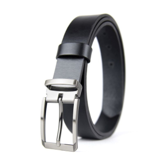 Kožený opasok ANGEL, šírka 3.3cm - Čierna