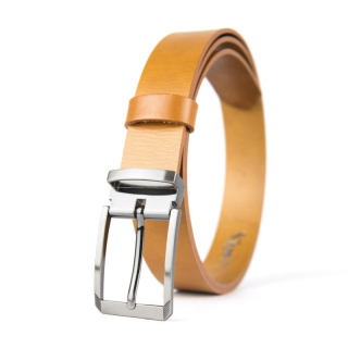 Kožený opasok ANGEL, šírka 3.3cm - Koňaková