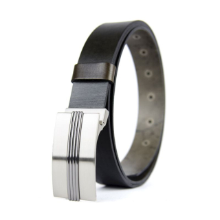 Kožený opasok BOX, šírka 3.3cm - Olivová