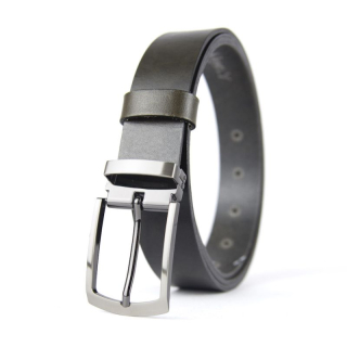 Kožený opasok GUN-RIDE, šírka 3.3cm - Olivová