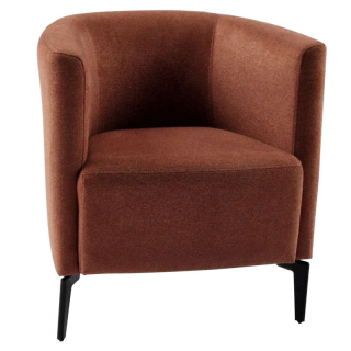 Dizajnové kreslo v prevedení terakota