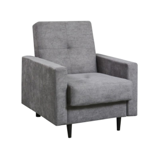 Kreslo celočalúnené príjemnou sivou látkou