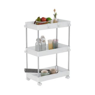 Multifunkčný pojazdný regál TYP 1, biely