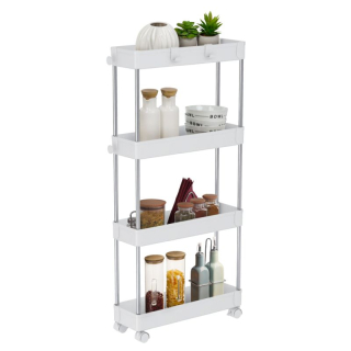 Multifunkčný pojazdný regál TYP 2, biely