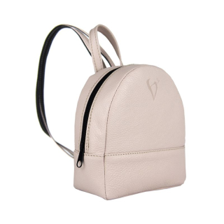 Malý módny ruksak z pravej kože v ružovej farbe