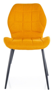 Ergonomická stolička do jedálne, čierna-curry 66