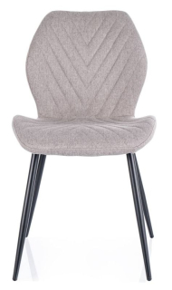 Vkusná jedálenská stolička v príjemnej látke, čierny mat-sivá 07