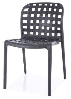 Univerzálna stolička z odolného plastu, sivá