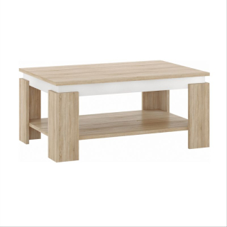 Moderný konferenčný stolík dub sonoma-biela