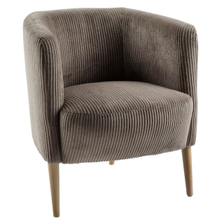 Dizajnové kreslo v prevedení sivobéžová Taupe-buk