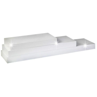 Polica, biely lesk, 120x25