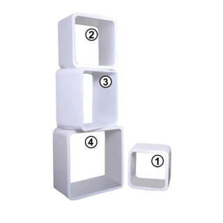 Praktické police 4ks, biele