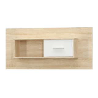 Visiaca skrinka 120, biela-dub sonoma