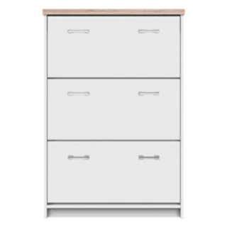 Botník 3K, biela-dub sonoma