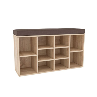 Botník s lavicou, dub sonoma