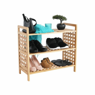 Botník 3-policový z lakovaného bambusu