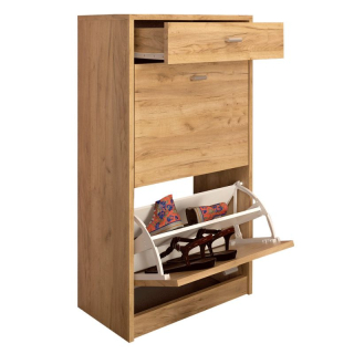 Dvojradový botník s jedným šuplíkom, artisan