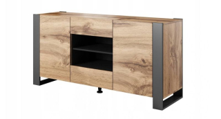 Komoda pod televízor, dub wotan-antracyt