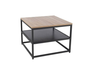 Štýlový moderný konferenčný stolík, dub-čierna
