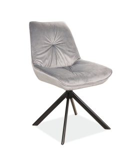 Moderná stolička s mäkkým sedákom, sivá bluvel 14