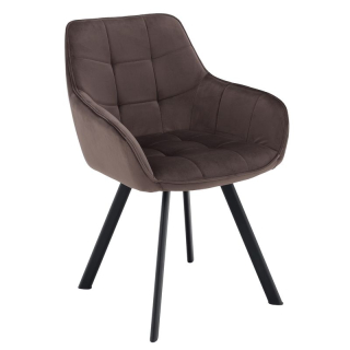 Štýlové kreslo v sivohnedej Taupe Velvet látke