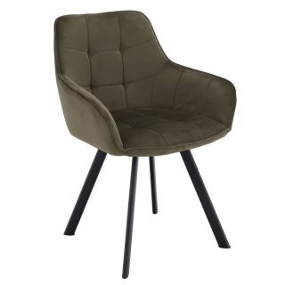Štýlové kreslo v zelenej Velvet látke