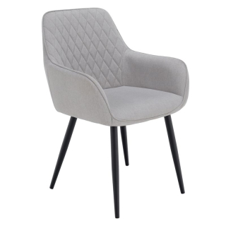 Štýlové dizajnové kreslo, svetlosivá-čierna