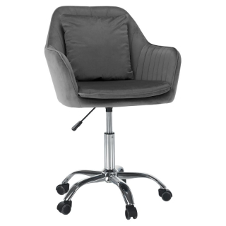 Štýlové a pohodlné kancelárske kreslo, sivá Velvet látka