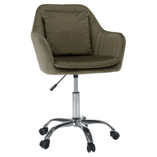 Štýlové a pohodlné kancelárske kreslo, sivohnedá Taupe Velvet látka