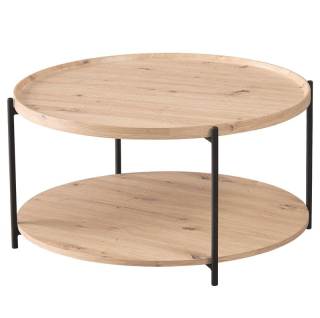 Dizajnový konferenčný stolík, dub artisan-čierna