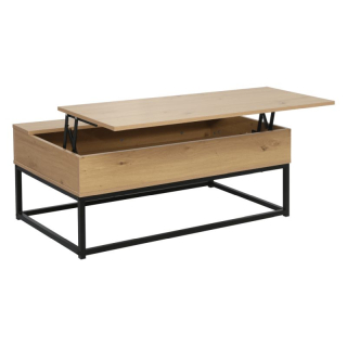 Výklopný konferenčný stolík, dub-čierna