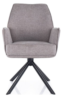 Jedálenská stolička s podrúčkami, čierna-sivá 07