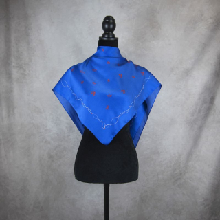 Módna hodvábna šatka FOLK, 90 x 90cm, Vyrobené na Slovensku