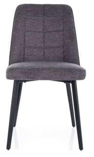 Jedálenská stolička v jednoduchom štýle, čierny mat/tmavo sivá 18