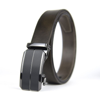 Opasok z pravej kože s automatickou prackou MAMBA - Olivová