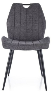 Pohodlná moderná jedálenská stolička, čierna/tmavo sivá 18