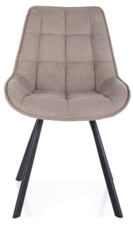 Dokonalá jedálenská stolička, čierny mat/béžová 34