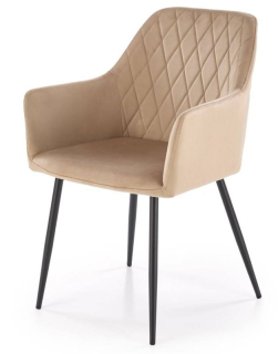 Komfortná jedálenská stolička, čierna/béžová