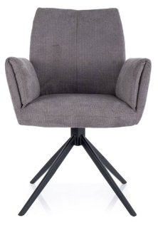 Moderná stolička s podrúčkami, čierna-sivá 11