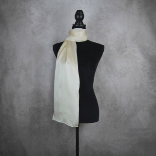 Hodvábny šál BÉŽOVÝ, Vyrobený na Slovensku, 175 x 45cm